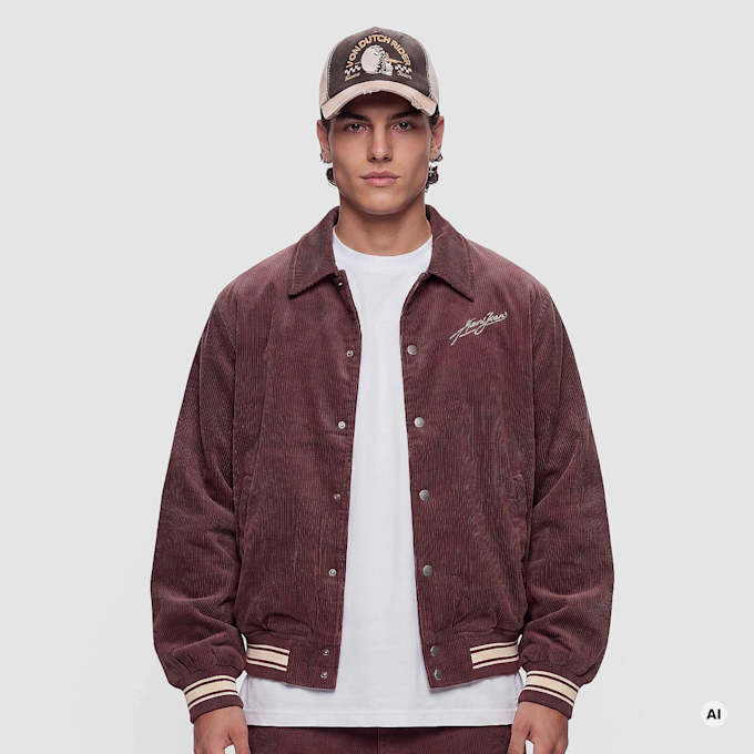 Karl Kani Corduroy Oversized College Jacket brązowy 103051 1