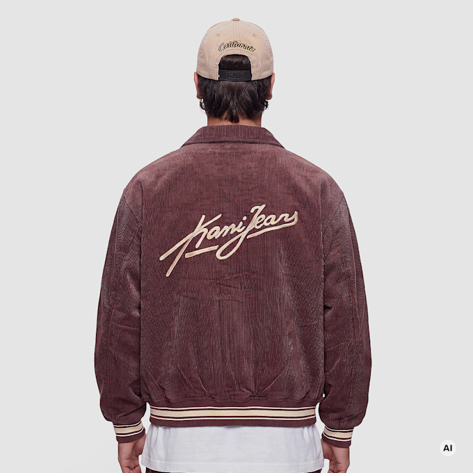 Karl Kani Corduroy Oversized College Jacket brun 103051 2