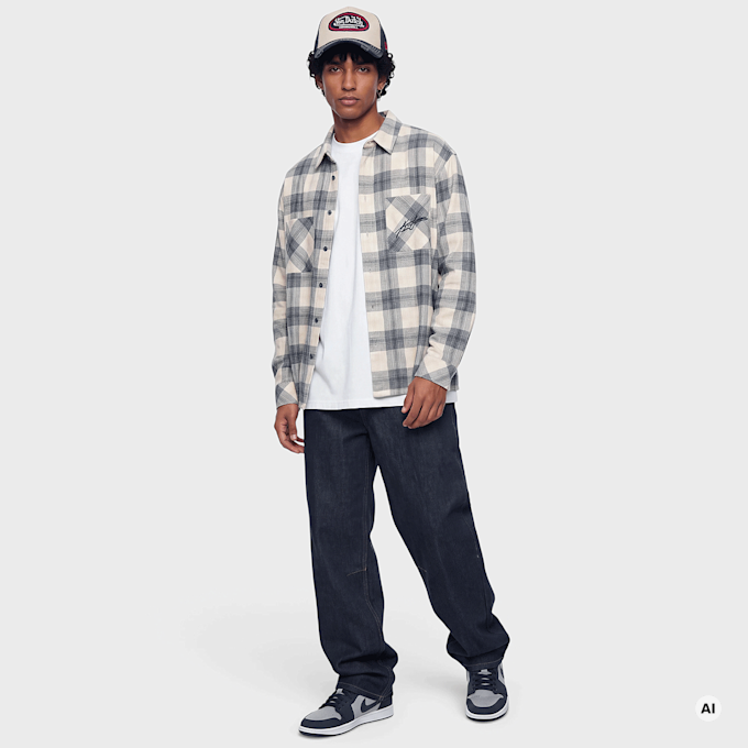 Karl Kani Kani Jeans Check Flannel Oversized Shirt blauw 103056 4
