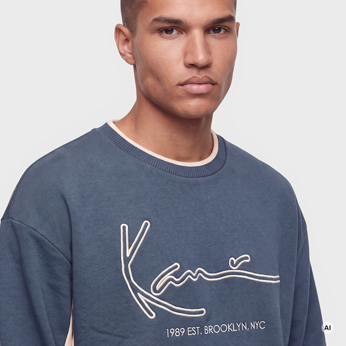 Karl Kani Signature BRK Insert Oversized Crew niebieski 103060 3
