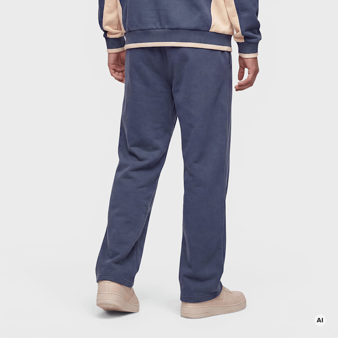 Karl Kani Signature Box Pleat Straight Leg Sweatpants bleu 103062 2