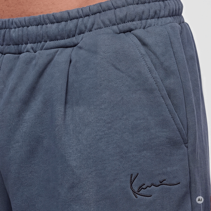 Karl Kani Signature Box Pleat Straight Leg Sweatpants bleu 103062 3