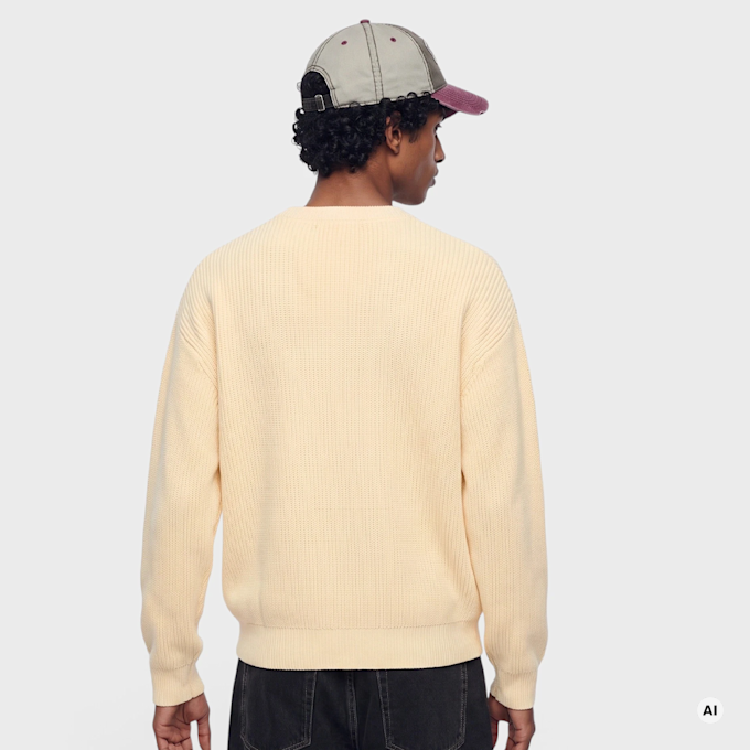 Karl Kani Script Knit Oversized Crew Weiß 103075 2