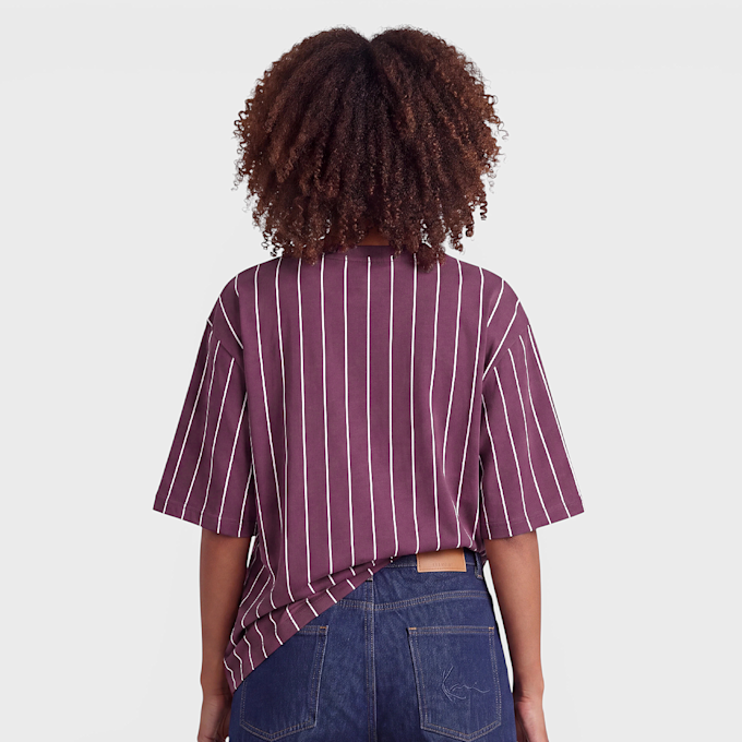 Karl Kani Small Signature Essential Pinstripe OS Tee violeta 103097 2