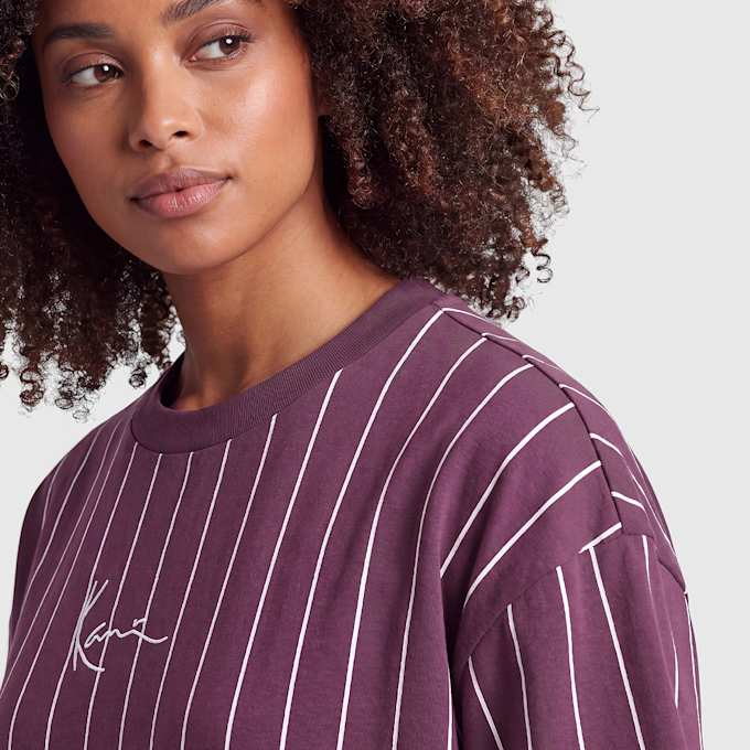 Karl Kani Small Signature Essential Pinstripe OS Tee violeta 103097 3
