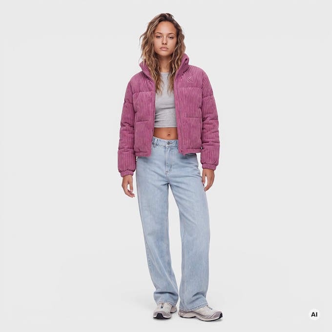 Karl Kani OG K Corduroy Puffer Jacket violet Lila 103103 4