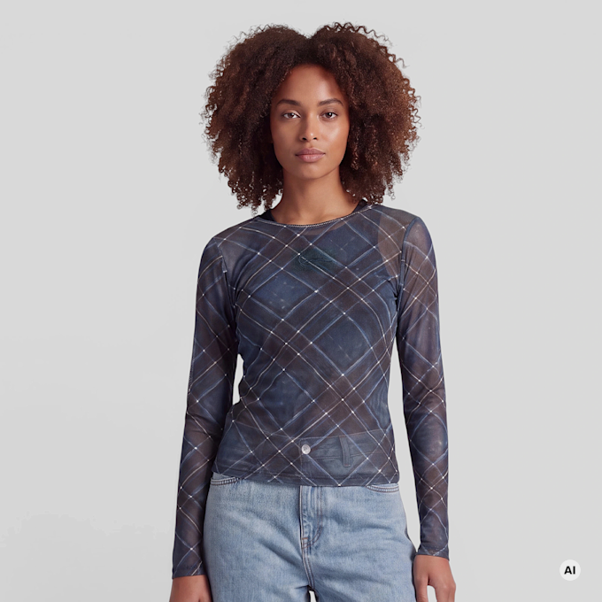Karl Kani Signature Check Mesh Longsleeve multicolor 103105 1