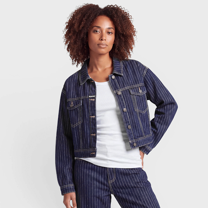 Karl Kani Retro Cropped Denim Jacket blauw 103077 1