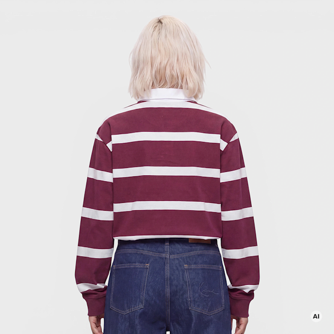 Karl Kani College Stripe Boxy Rugby Shirt fioletowy 103080 2