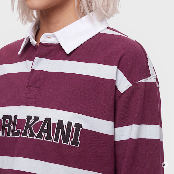 Karl Kani College Stripe Boxy Rugby Shirt ljubičasta 103080 3