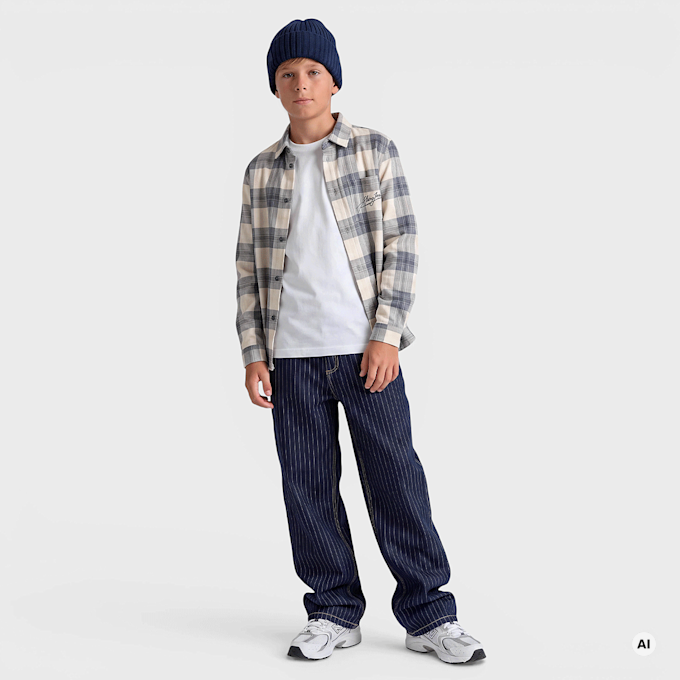 Karl Kani OG Baggy Pinstripe Jeans Junior azul 103085 4