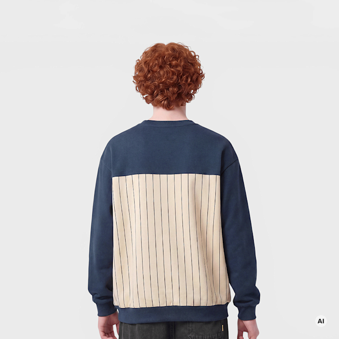 Karl Kani Varsity Pinstripe Crewneck Junior blu 103088 2