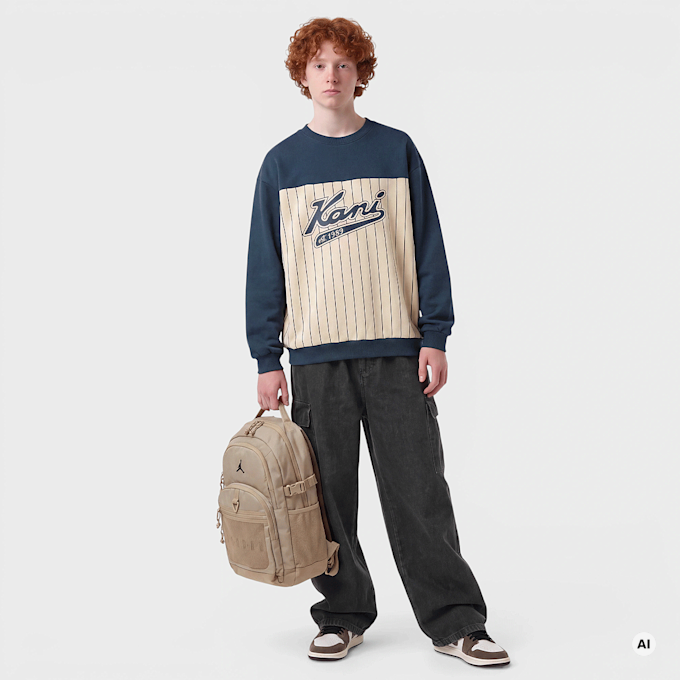 Karl Kani Varsity Pinstripe Crewneck Junior bleu 103088 4