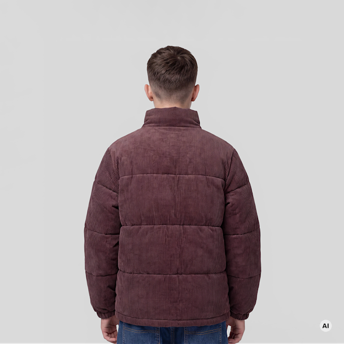 Karl Kani Signature Corduroy Puffer Jacket marrone 103089 2