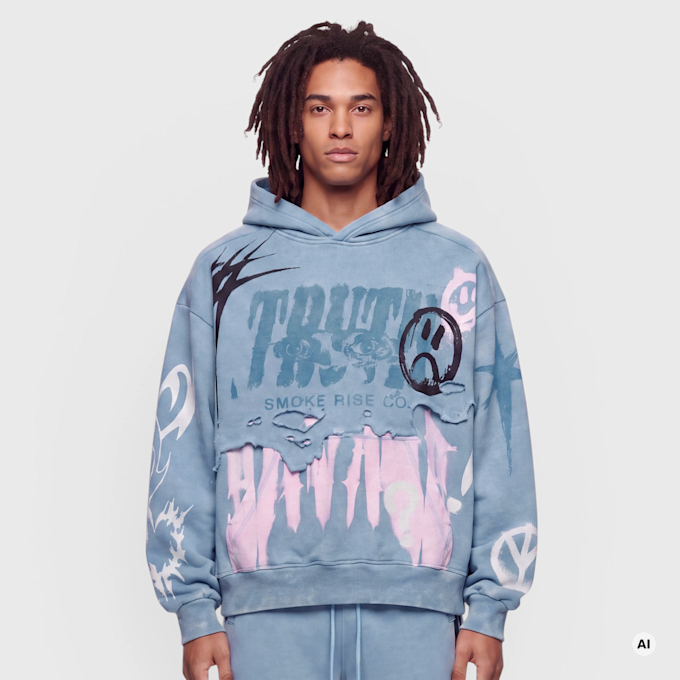 Smoke Rise Truth Hoodie blau 103168 1