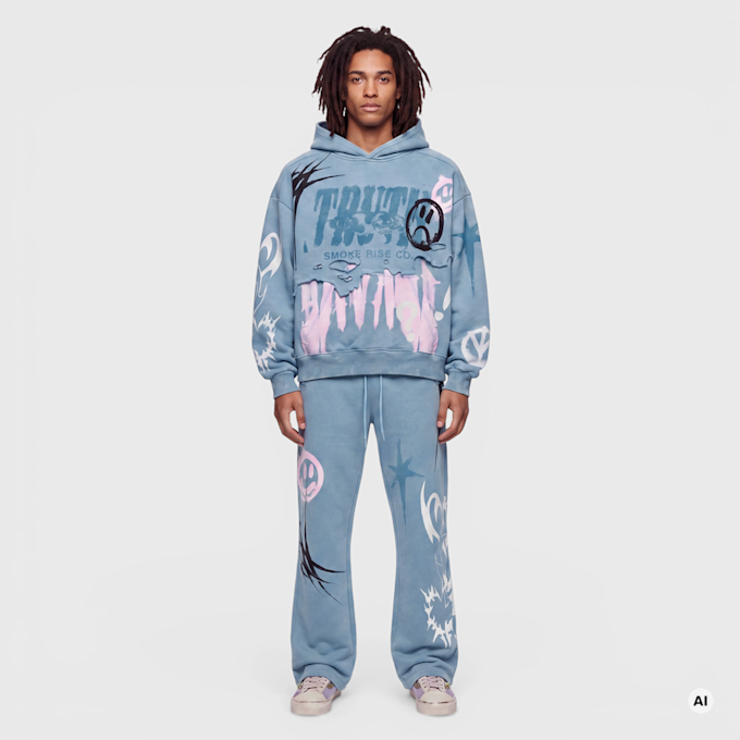 Smoke Rise Truth Hoodie blau 103168 4