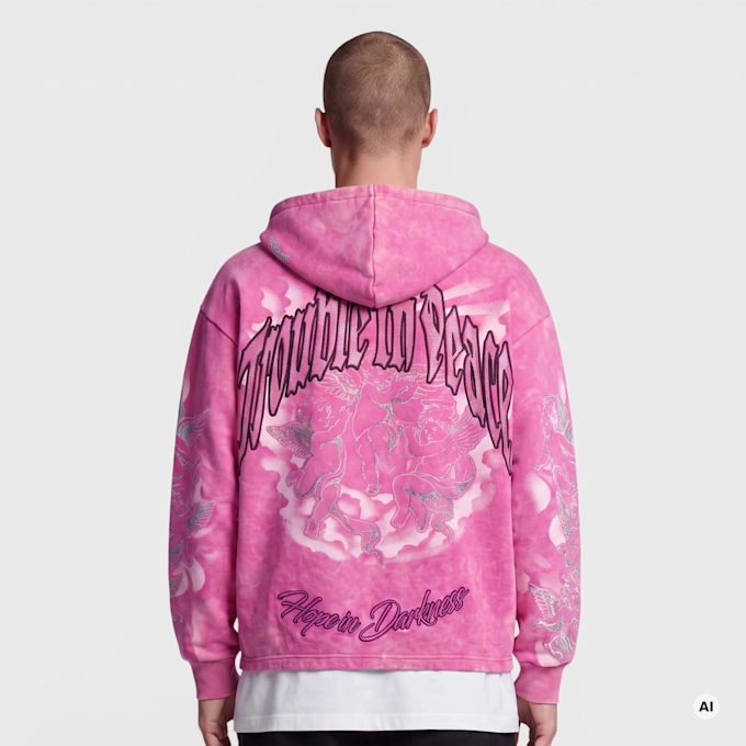 Smoke Rise Trouble In Peace Zip Hoodie roza 103170 2