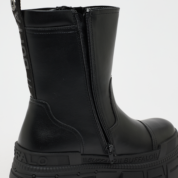 Buffalo Goshper Zip Mid Vegan Nappa black zwart 103173 7