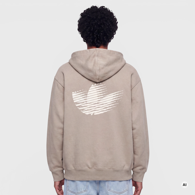adidas Originals Washed Full Zip Oversized Hoodie braun 103219 2