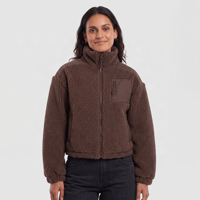 Urban Classics Ladies Sherpa Mix Jacket castanho 103283 1