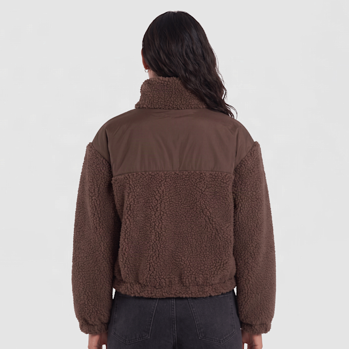 Urban Classics Ladies Sherpa Mix Jacket castanho 103283 2