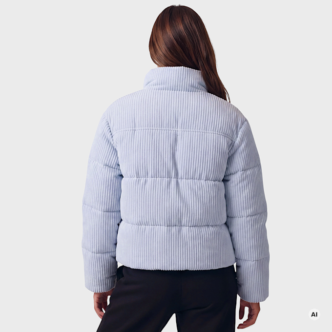 Urban Classics Ladies Cropped Cord Puffer bluegrey Colore Non Definito 103289 2