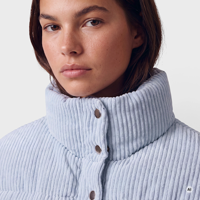 Urban Classics Ladies Cropped Cord Puffer bluegrey Undefinierte Farbe 103289 3