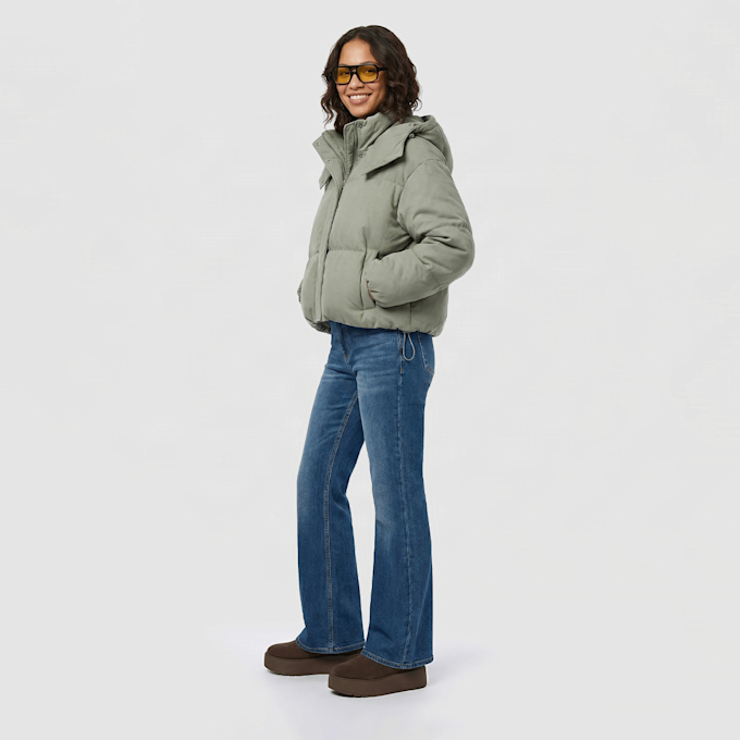 Urban Classics Short Coated Hooded Puffer zelena 103290 4