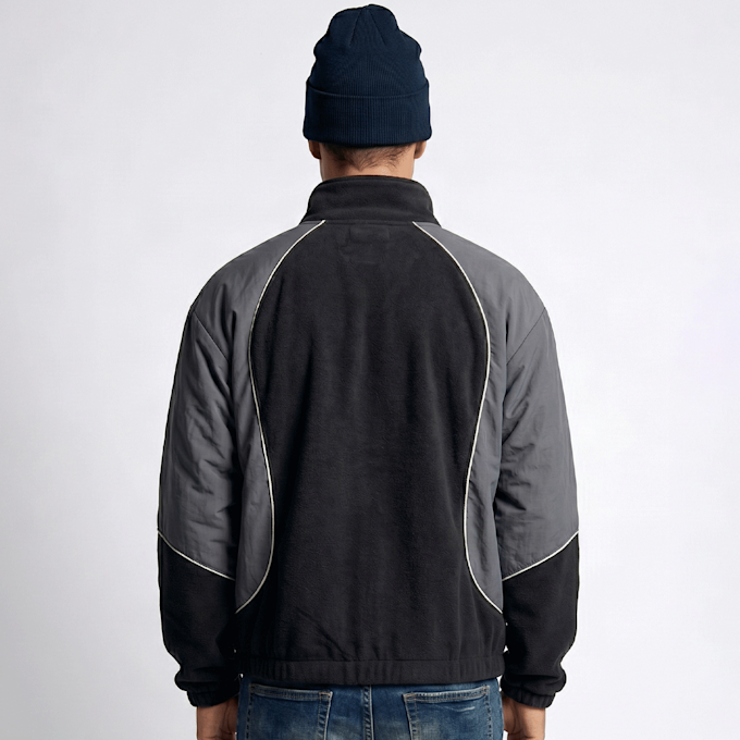 Urban Classics Polarfleece Taslan Track Jacket preto 103353 2