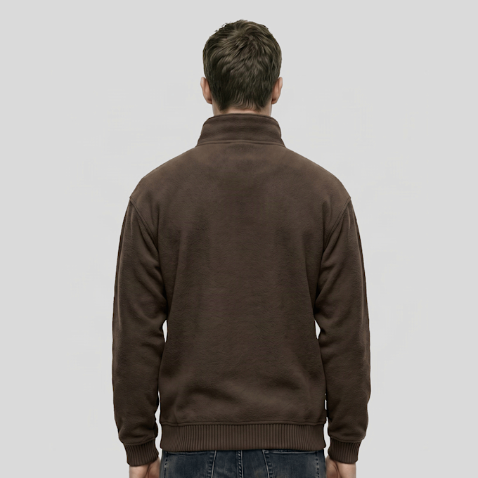 Urban Classics Basic Polar Fleece Troyer marrón 103351 2