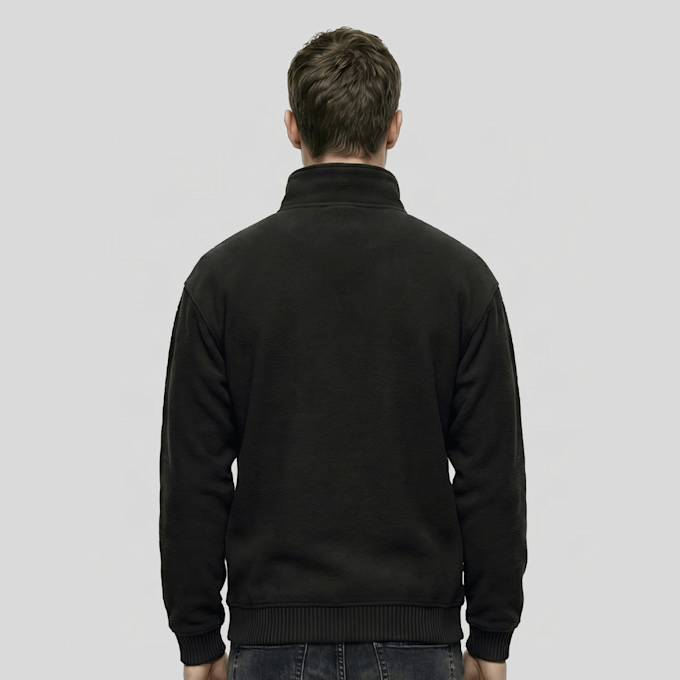 Urban Classics Basic Polar Fleece Troyer negro 103352 2