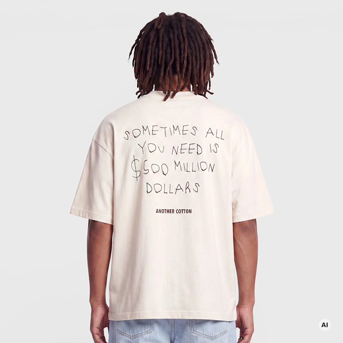 Another Cotton Lab 500$ T-Shirt bege 103434 1