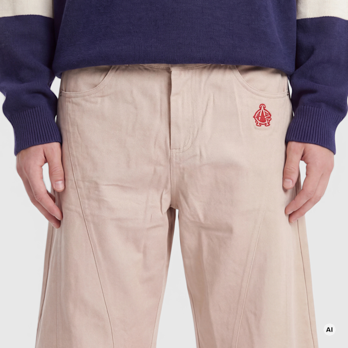 Another Cotton Lab Another Barrel Fit Jeans bež 103435 3