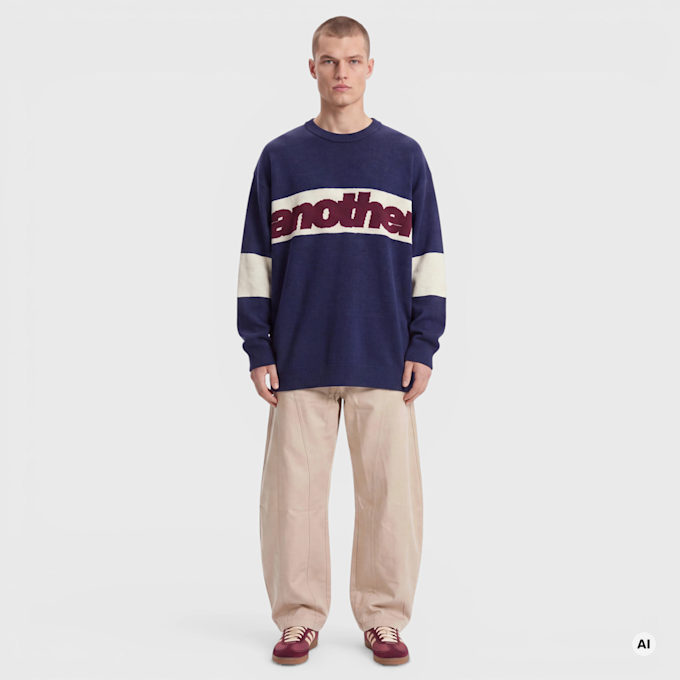 Another Cotton Lab Another Barrel Fit Jeans beż 103435 4