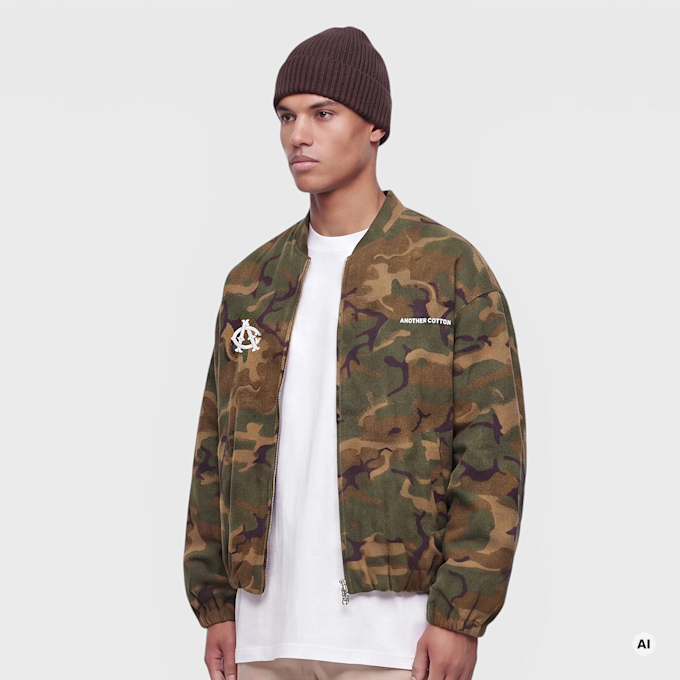 Another Cotton Lab Another Camo Pattern Bomber Jacket camuflaje 103436 1