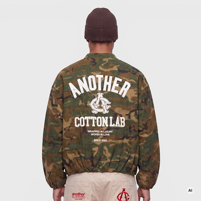 Another Cotton Lab Another Camo Pattern Bomber Jacket camuflaje 103436 2