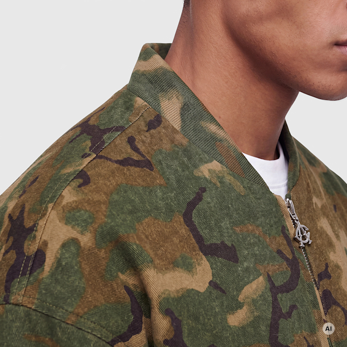 Another Cotton Lab Another Camo Pattern Bomber Jacket camuflaje 103436 3