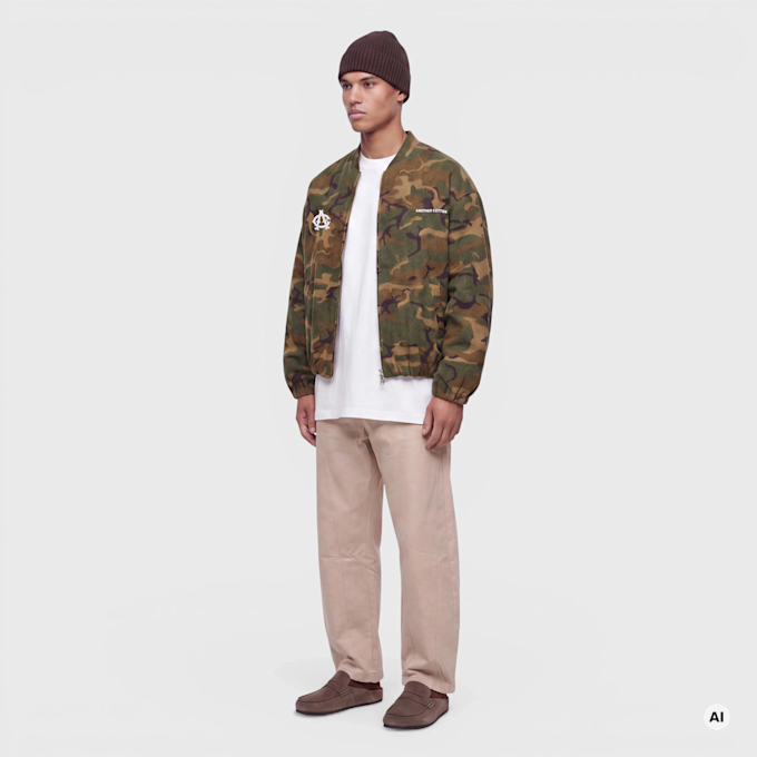 Another Cotton Lab Another Camo Pattern Bomber Jacket camuflaje 103436 4