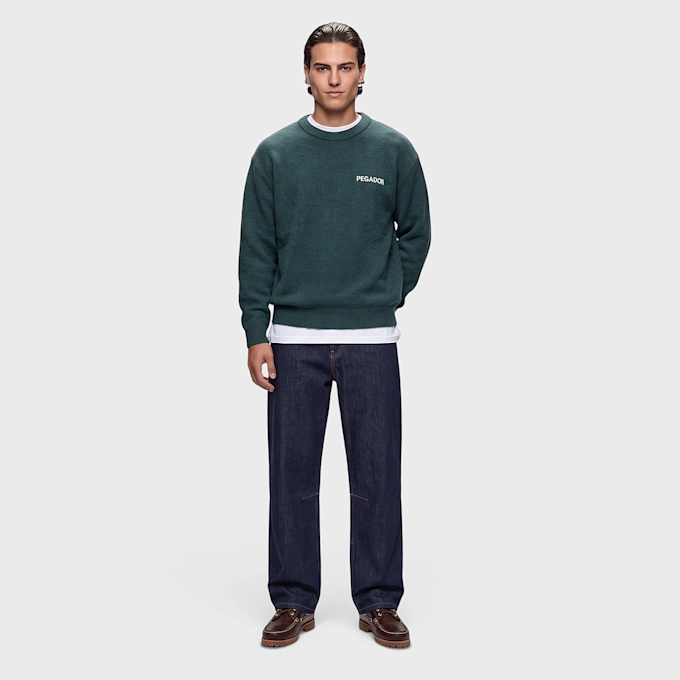 Pegador Luka Oversized Knit Sweater DARK TEAL Schwarz 103479 4