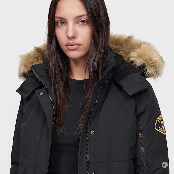 Zavetti Canada W OLIVIA HOODED BOMBER JACKET black czarny 103554 3