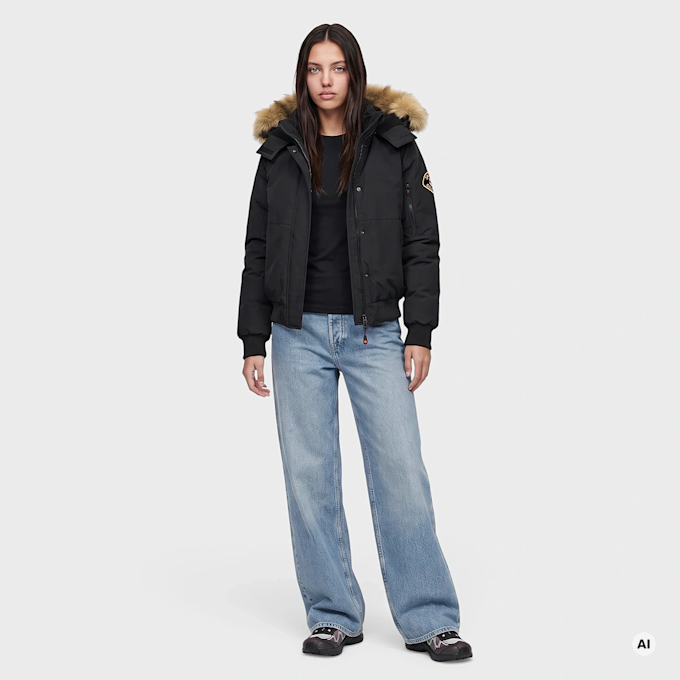 Zavetti Canada W OLIVIA HOODED BOMBER JACKET black zwart 103554 9