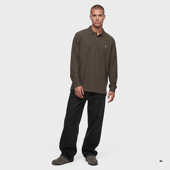 Polo Ralph Lauren LSKCCMSLM2-LONG SLEEVE-KNIT nutmeg brown/c8663 castanho 103664 4