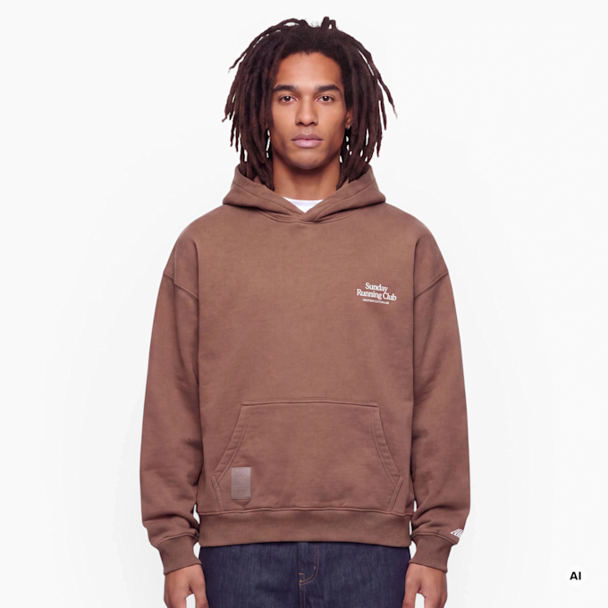 Another Cotton Lab SRC Washed Hoodie smeđa 103951 2