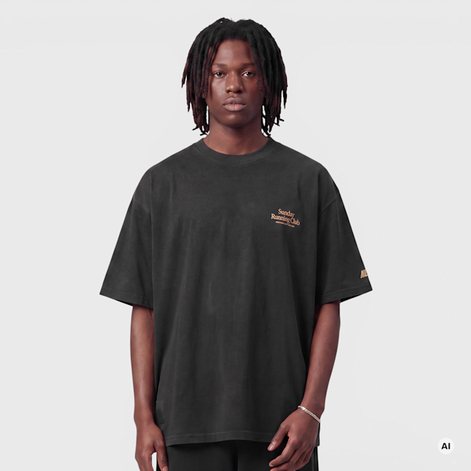 Another Cotton Lab SRC Washed T-Shirt crna 103950 2