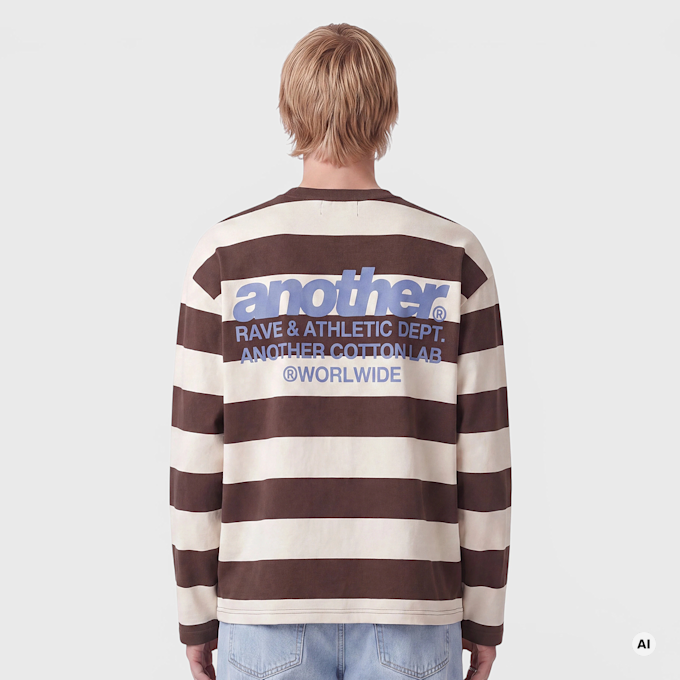 Another Cotton Lab Another Stripe Rave Longsleeve smeđa 103955 2