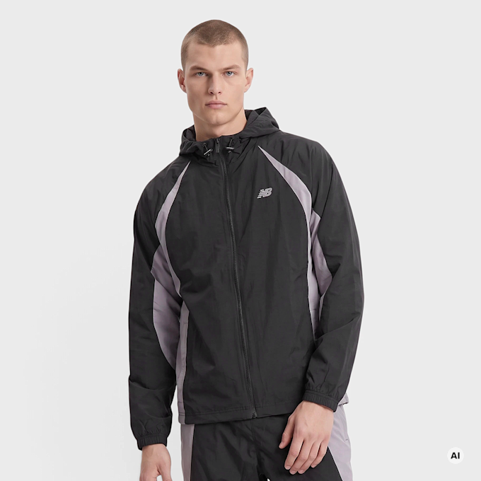 New Balance Color Blocked Woven Jacket negro 104505 1