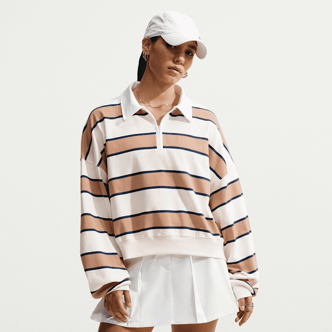 Nike   Sportswear 1/4-Zip Sweatshirt beż 104520 1