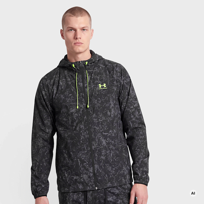 Under Armour UA VIBE WOVEN JACKET ultimate black/green citrine noir 104786 1