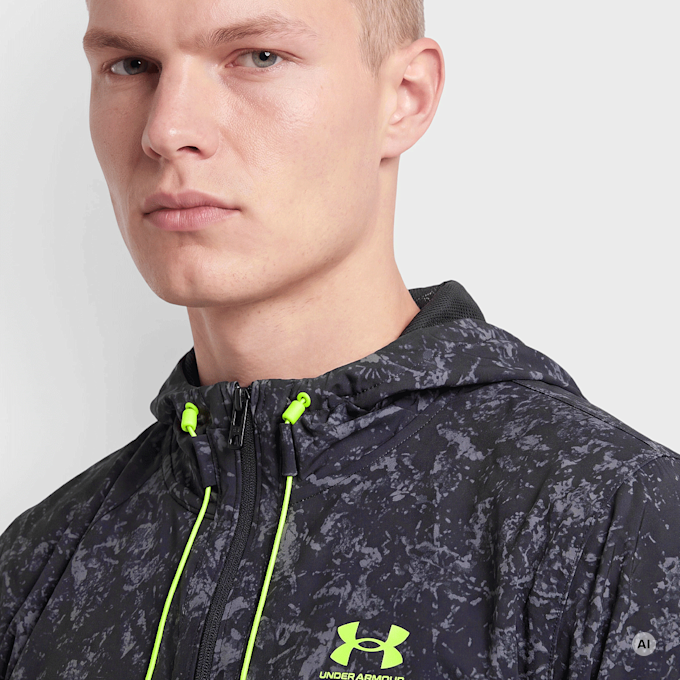 Under Armour UA VIBE WOVEN JACKET ultimate black/green citrine negro 104786 3