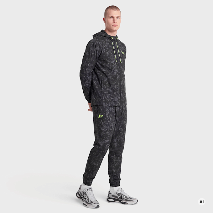 Under Armour UA VIBE WOVEN JACKET ultimate black/green citrine negro 104786 4